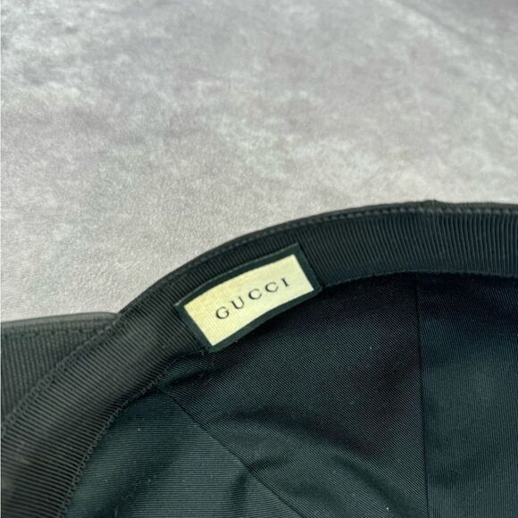 Authentic Gucci Gg Interlocking Web Logo Black Baseball Cap Hat - Picture 7 of 13